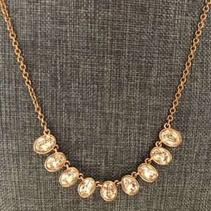 Touchstone Crystal Blush Petite Oval Necklace